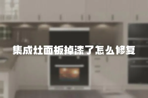 集成灶面板掉漆了怎么修復