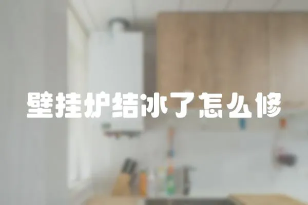 壁掛爐結冰了怎么修