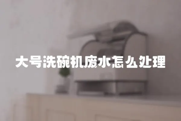 大號洗碗機廢水怎么處理