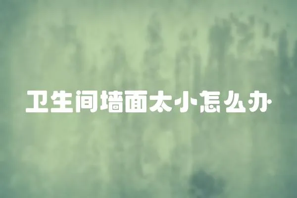 衛(wèi)生間墻面太小怎么辦