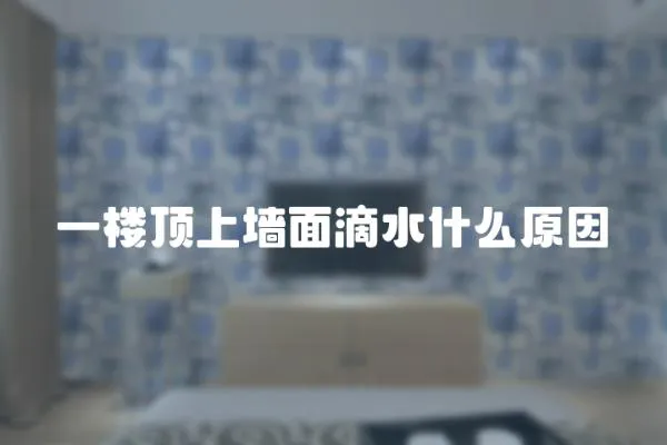 一樓頂上墻面滴水什么原因