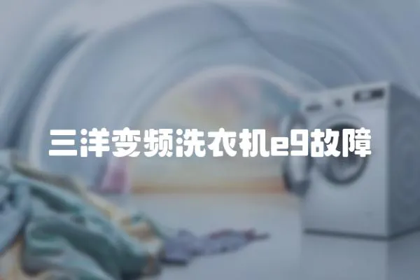 三洋變頻洗衣機(jī)e9故障