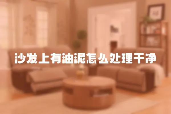 沙發上有油泥怎么處理干凈