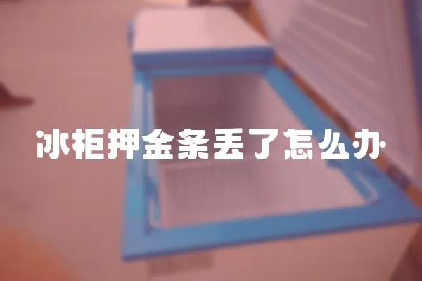 冰柜押金條丟了怎么辦