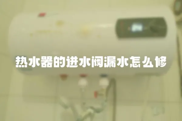 熱水器的進水閥漏水怎么修
