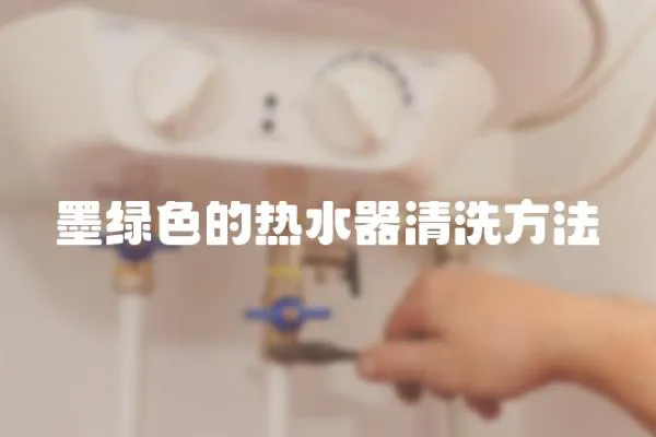 墨綠色的熱水器清洗方法