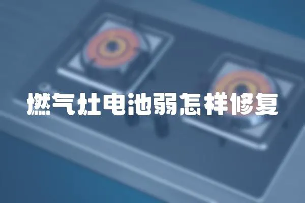 燃?xì)庠铍姵厝踉鯓有迯?fù)