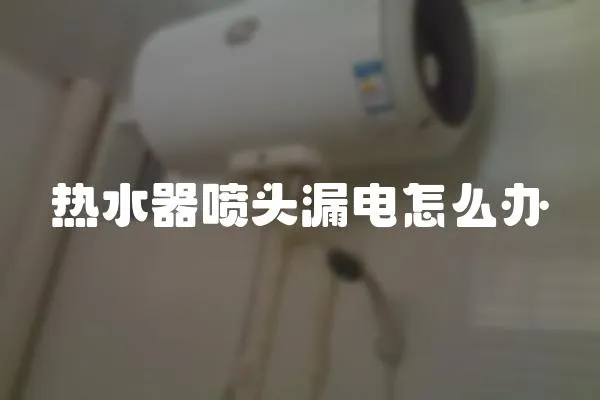 熱水器噴頭漏電怎么辦