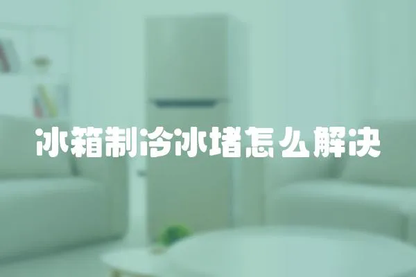 冰箱制冷冰堵怎么解決