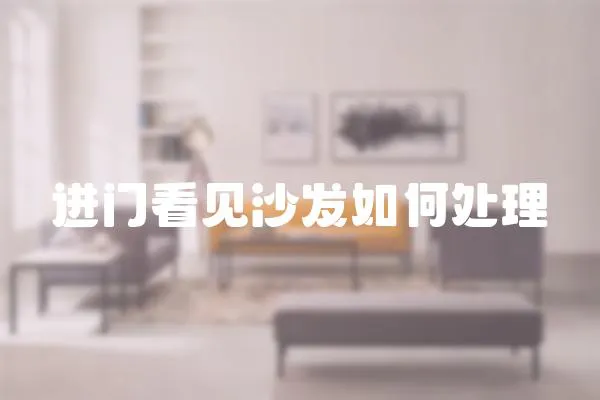 進(jìn)門(mén)看見(jiàn)沙發(fā)如何處理