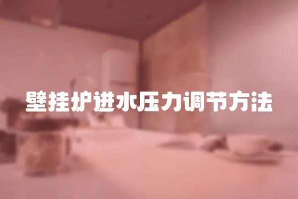 壁掛爐進水壓力調(diào)節(jié)方法