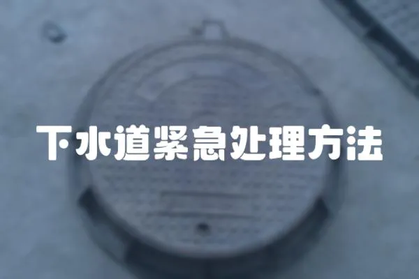 下水道緊急處理方法
