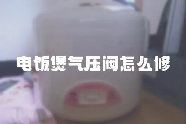電飯煲氣壓閥怎么修