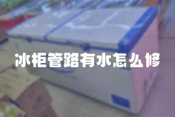 冰柜管路有水怎么修