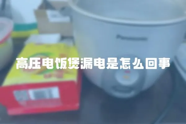 高壓電飯煲漏電是怎么回事
