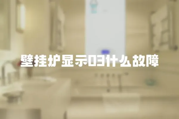 壁掛爐顯示03什么故障