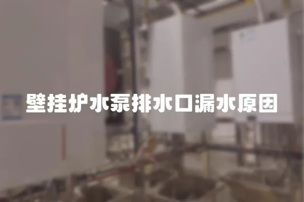 壁掛爐水泵排水口漏水原因