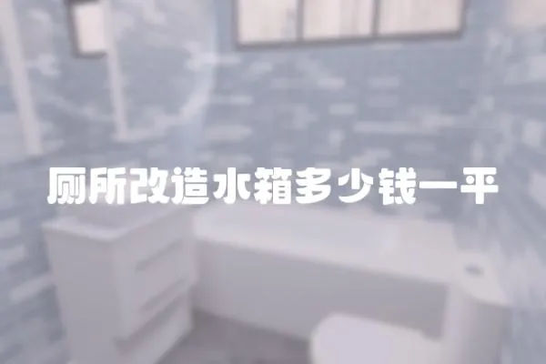廁所改造水箱多少錢一平