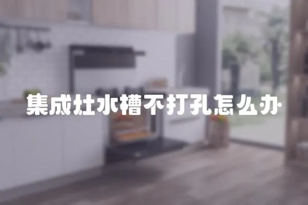 集成灶水槽不打孔怎么辦