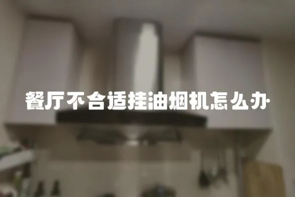 餐厅不合适挂油烟机怎么办