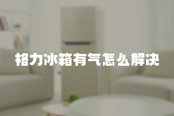 格力冰箱有氣怎么解決