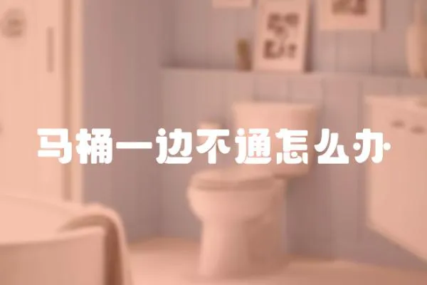 馬桶一邊不通怎么辦