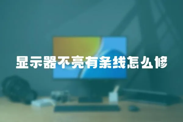 顯示器不亮有條線怎么修