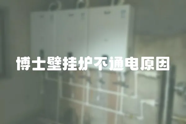 博士壁掛爐不通電原因