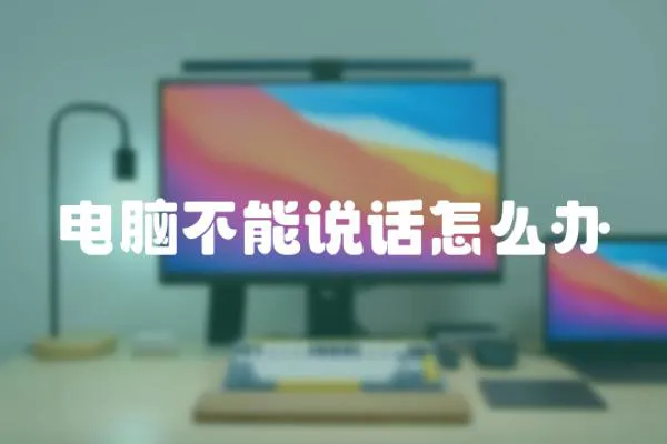 電腦不能說話怎么辦