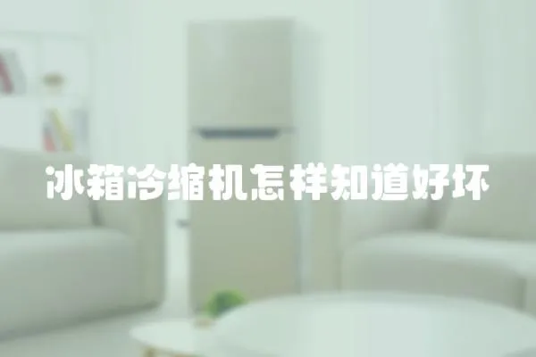 冰箱冷縮機怎樣知道好壞