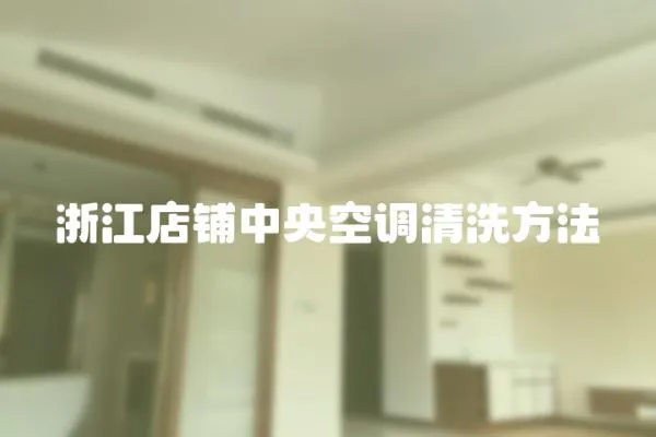 浙江店鋪中央空調(diào)清洗方法