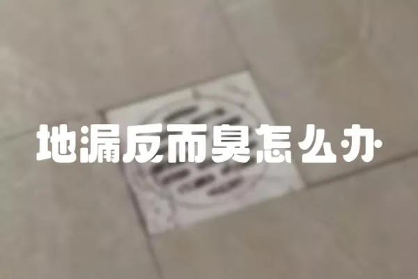 地漏反而臭怎么辦
