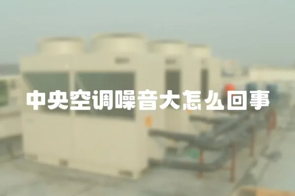 中央空調噪音大怎么回事