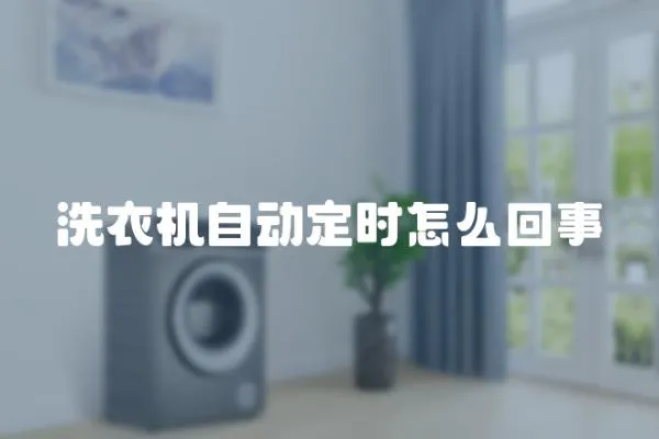 洗衣機(jī)自動(dòng)定時(shí)怎么回事