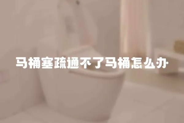 馬桶塞疏通不了馬桶怎么辦