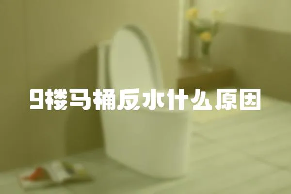 9樓馬桶反水什么原因