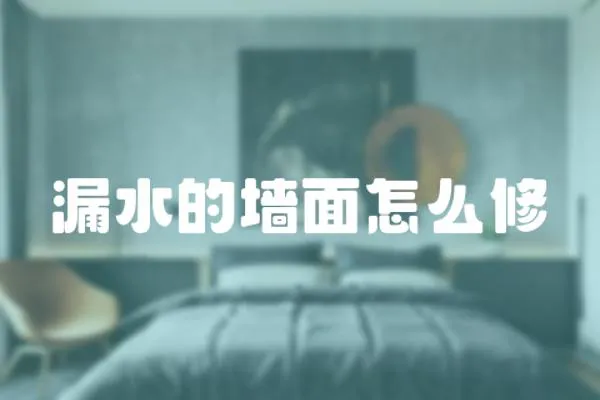 漏水的墻面怎么修