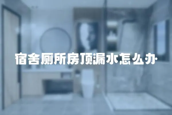 宿舍廁所房頂漏水怎么辦