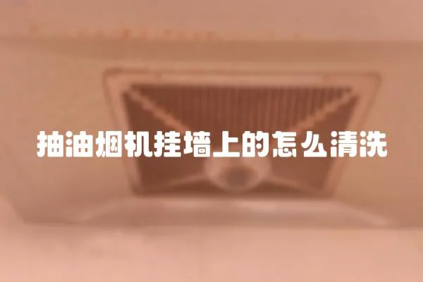 抽油烟机挂墙上的怎么清洗