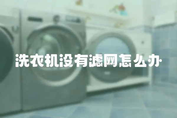 洗衣機沒有濾網怎么辦