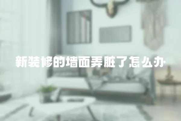 新裝修的墻面弄臟了怎么辦