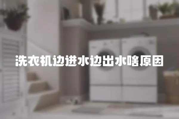 洗衣機邊進水邊出水啥原因