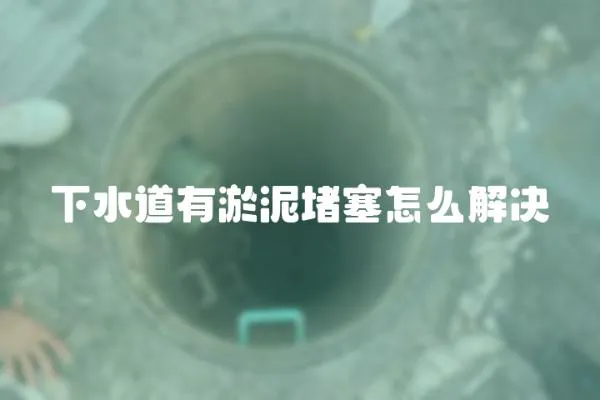 下水道有淤泥堵塞怎么解決
