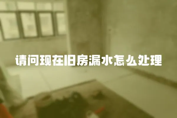 請問現在舊房漏水怎么處理