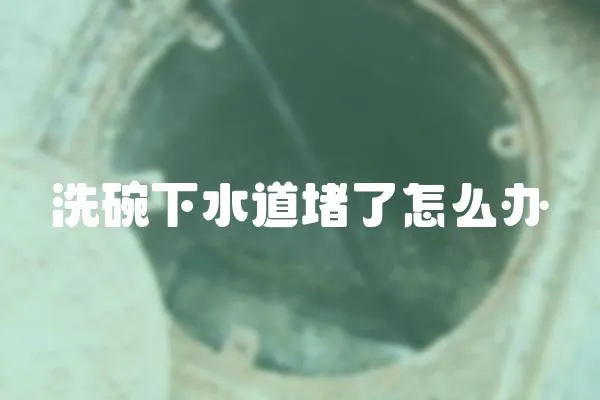 洗碗下水道堵了怎么辦
