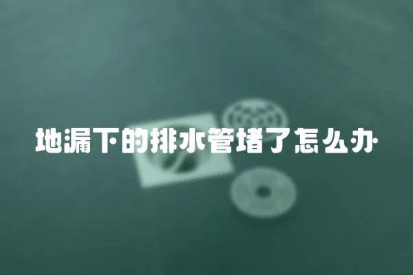 地漏下的排水管堵了怎么辦