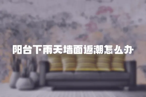 陽臺下雨天墻面返潮怎么辦