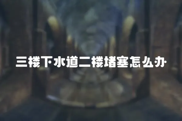 三樓下水道二樓堵塞怎么辦