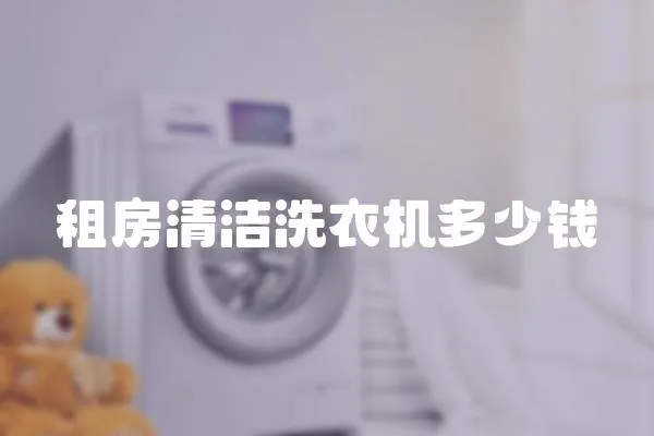 租房清潔洗衣機多少錢