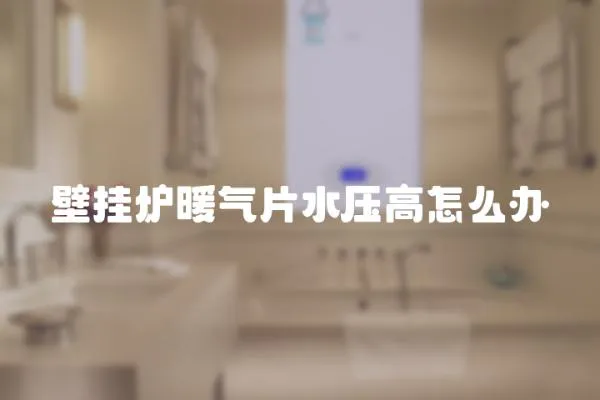壁掛爐暖氣片水壓高怎么辦